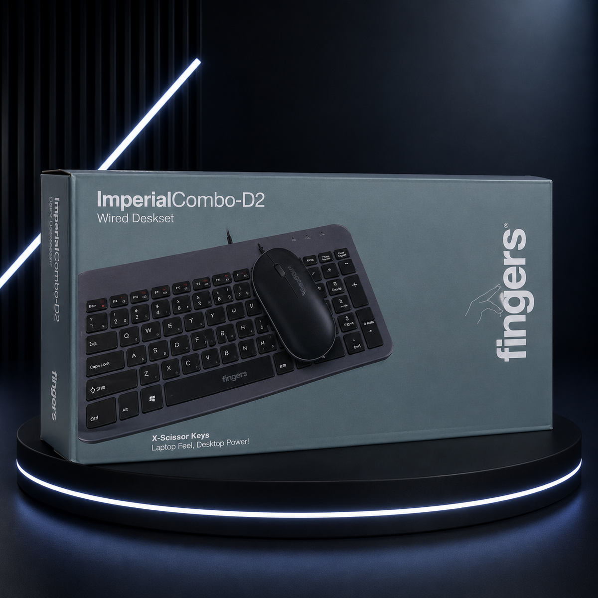 FINGERS ImperialCombo-D2 Wired Keyboard & Mouse Combo