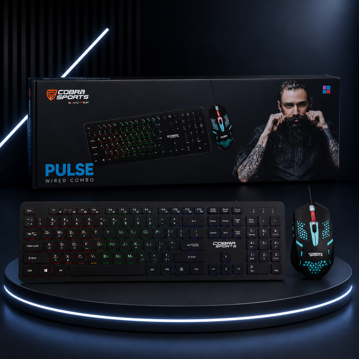 Cobra Sports PULSE Wired Keyboard & Mouse Combo