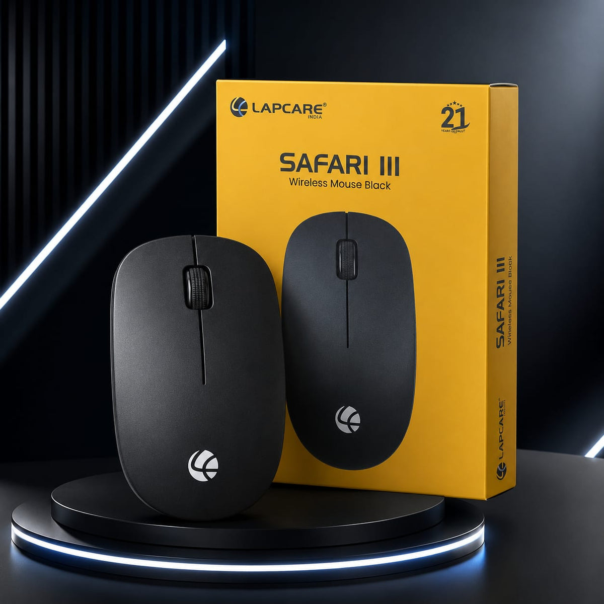 Lapcare Safari III LWM-003 Wireless Optical Mouse – 1600 DPI
