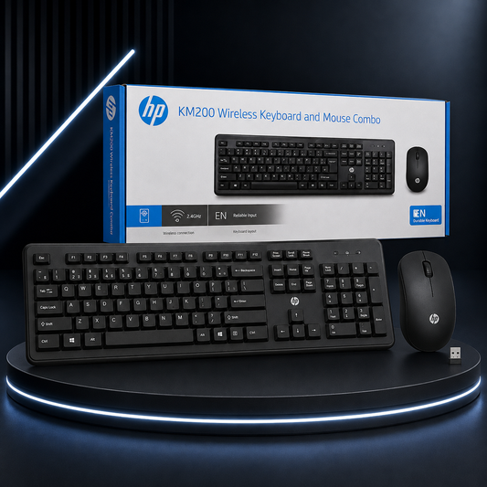HP KM200 Wireless Keyboard & Mouse Combo – 2.4GHz